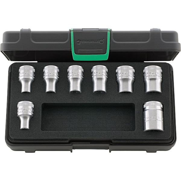 12, 5 mm (1/2") Set: Sockets 8-pcs., 50TX/8 KN
